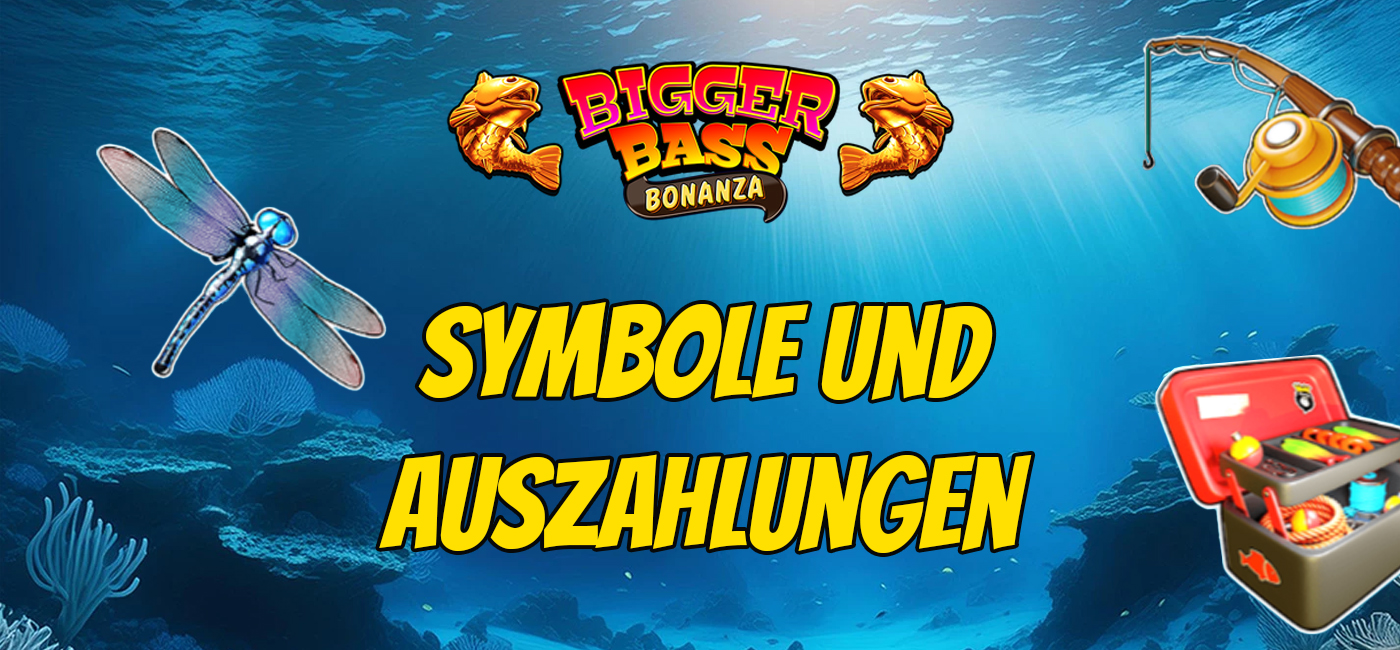 Online-Spielautomat Big Bass Bonanza - Symbole und Auszahlungen
